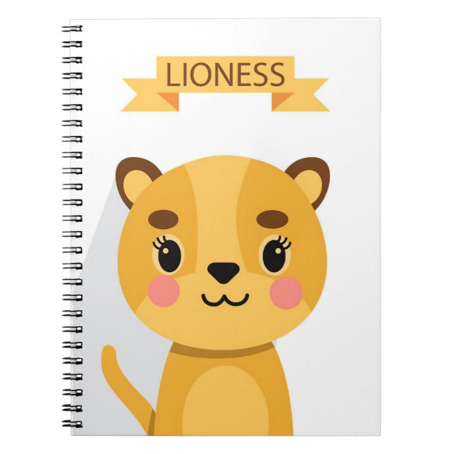 Lion Cute Lioness Notebook (Front)