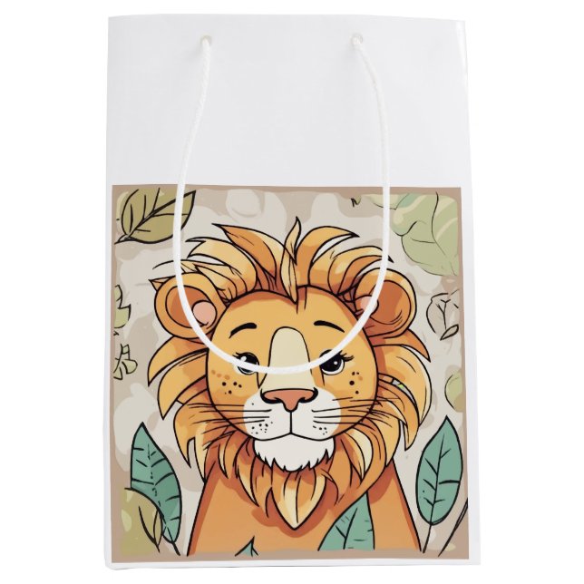 Lion cute medium gift bag (Front)