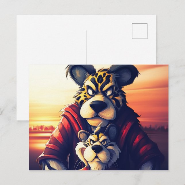 Lion Cute Postcard (Front/Back)