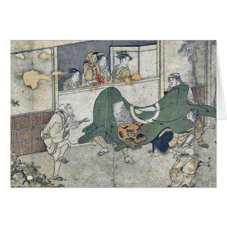 Lion dance by Kitagawa,Utamaro