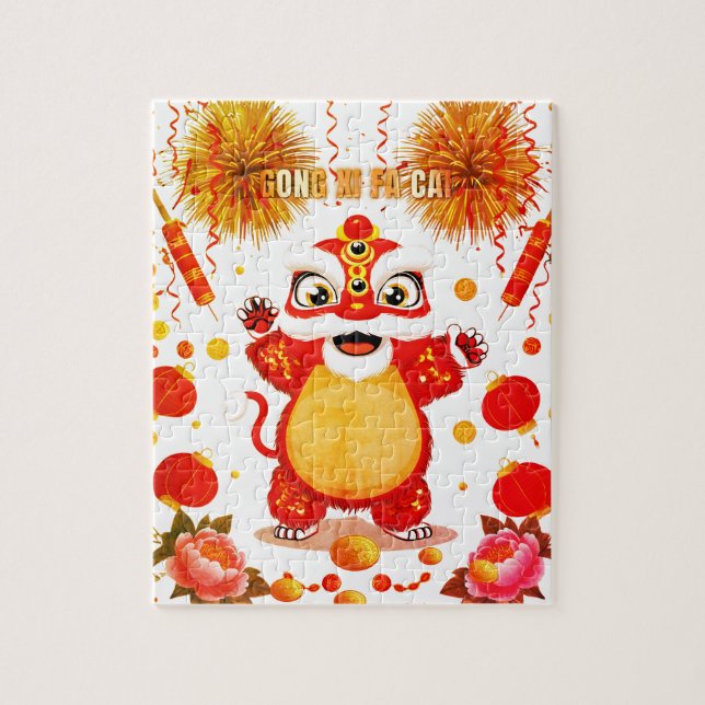 Lion Dance Puzzle for Kids (Vertical)