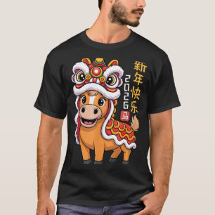 Lion Dance Year Of The Horse 2026 Chinese New Year T-Shirt