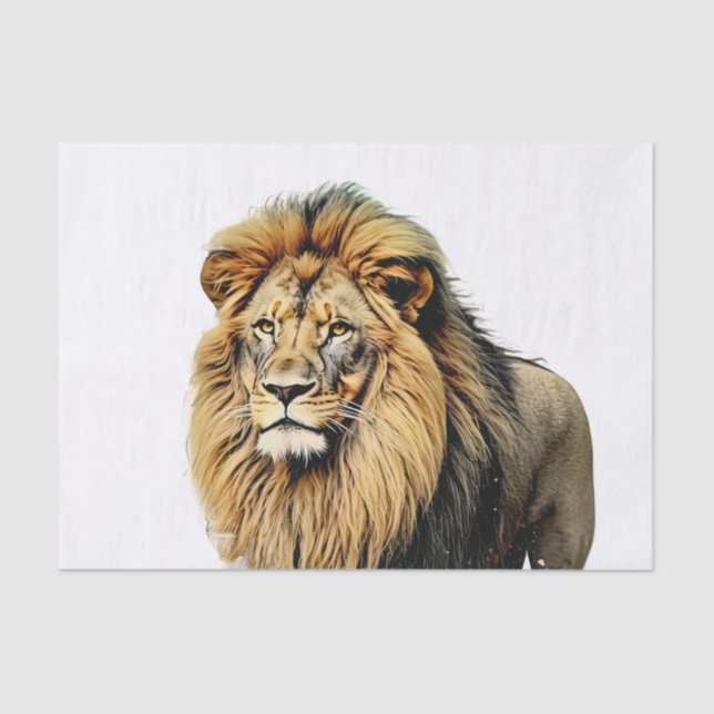 Lion Decoupage Tissue Paper (Front)