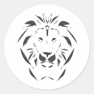 Lion Design Classic Round Sticker