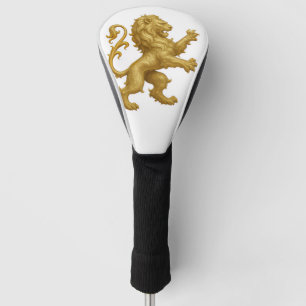 Lion design Leather Club Protector Golf Head Cover