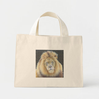 Lion design mini tote bag