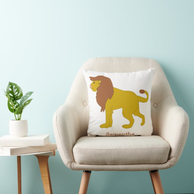 Lion Design Personalised Cushion (Chair)