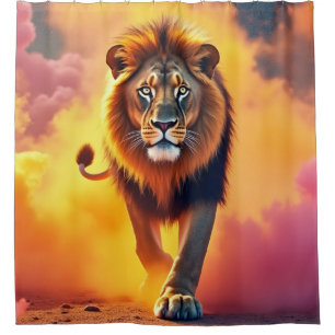 Lion Design Shower Curtain