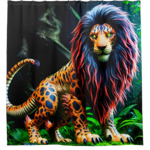 Lion Design Shower Curtain