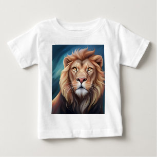 Lion Digital Art Portrait Baby T-Shirt
