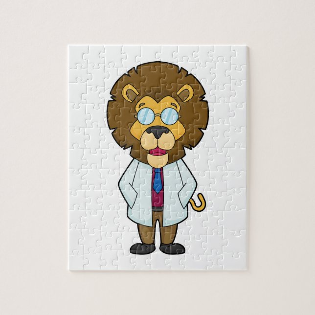 Lion Doctor Doctor's coat Jigsaw Puzzle (Vertical)