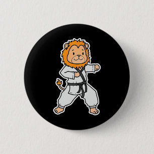 Lion Does Karate 6 Cm Round Badge