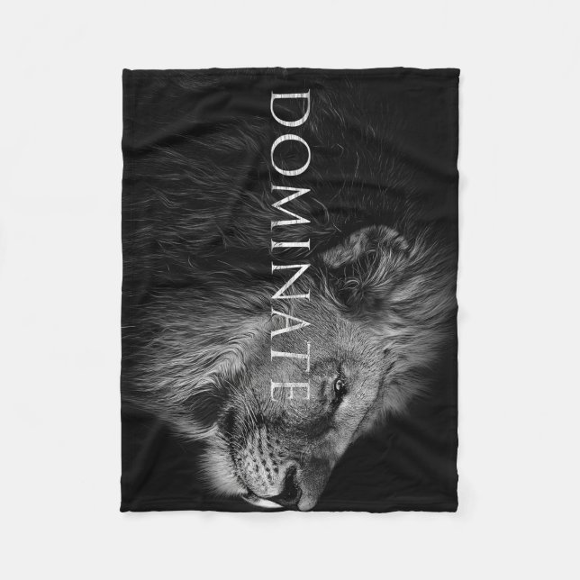 Lion Dominate Like A Lion Fleece Blanket (Front)