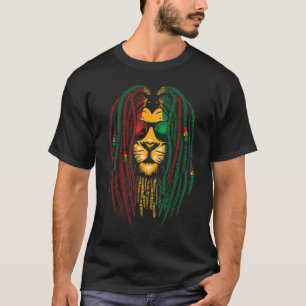 Lion Dreadlocks Reggae Wild Cat Rasta Africa Rasta T-Shirt