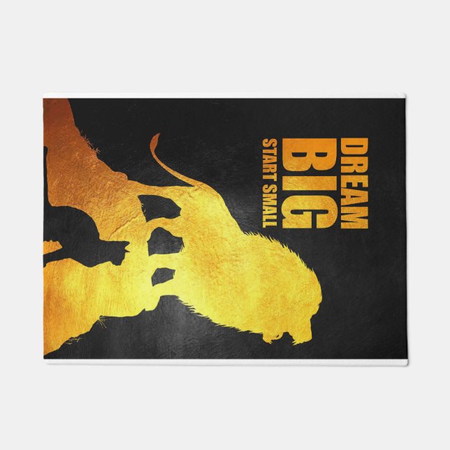 Lion Dream Big Start Small Doormat (Front)