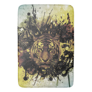 lion face bath mat