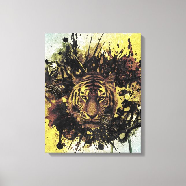 lion face canvas print (Front)