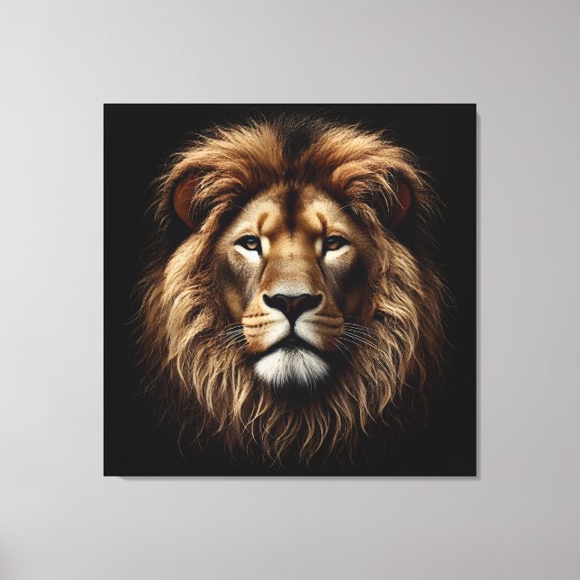 Lion Face Canvas Print (Front)