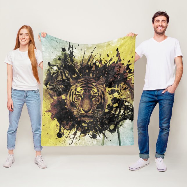 lion face fleece blanket (In Situ)