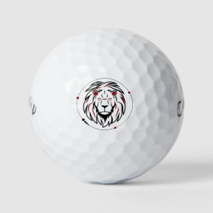 Lion face golf balls