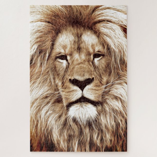 Lion Face Jigsaw Puzzle (Vertical)