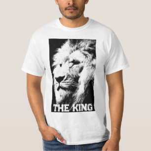 Lion Face King Elegant Modern Mens Template White T-Shirt