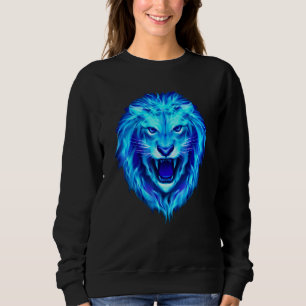 Lion Face King Head Zoo Animal For Men Boys Mens Sweatshirt