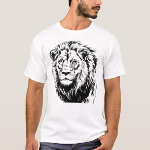 Lion Face Majestic, Lion Wild Animal T-Shirt