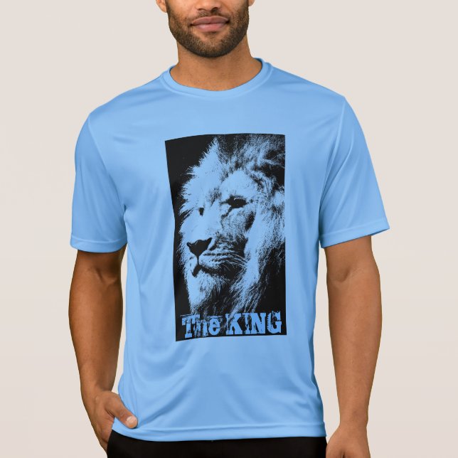 Lion Face Mens Modern Activewear Competitor T-Shirt (Front)