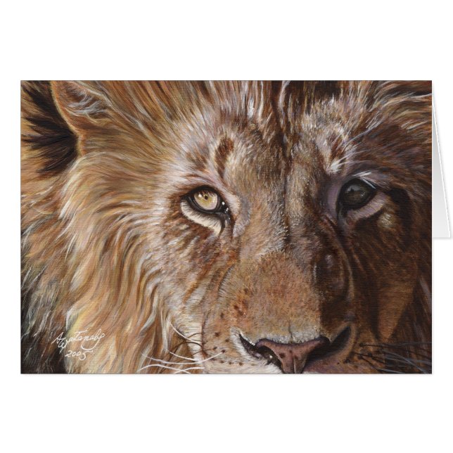Lion Face Painting Art (Front Horizontal)