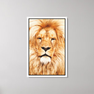 Lion Face Painting Artwork-17335 Canvas Print