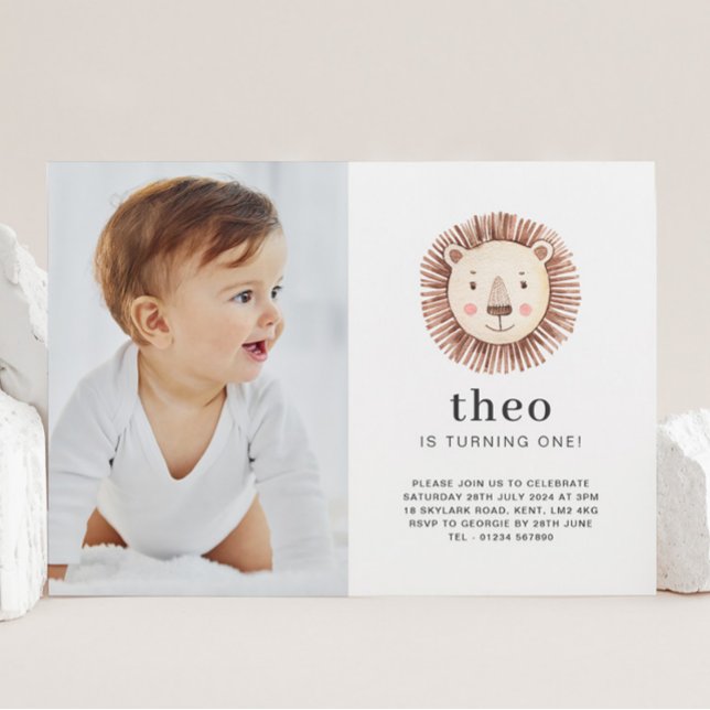 Lion Face Photo Invitation (Creator Uploaded)