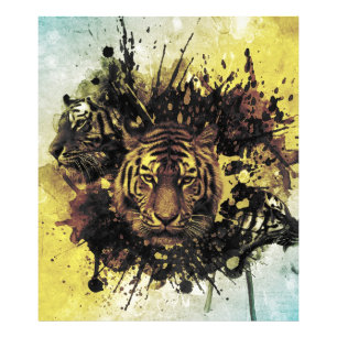lion face photo print