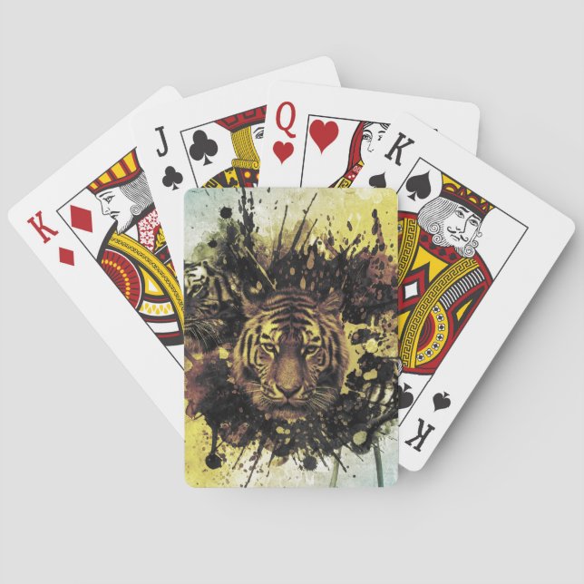 lion face playing cards (Back)