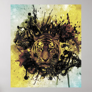 lion face poster
