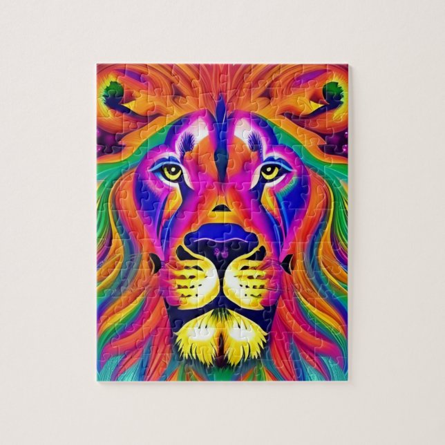 lion face puzzle (Vertical)