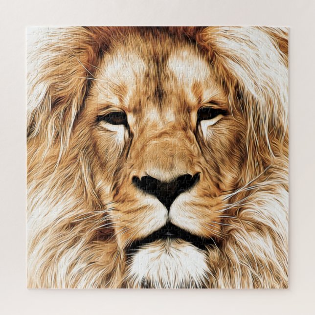 Lion Face Puzzle (Vertical)