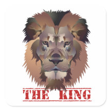 Lion face stickers THE KING 