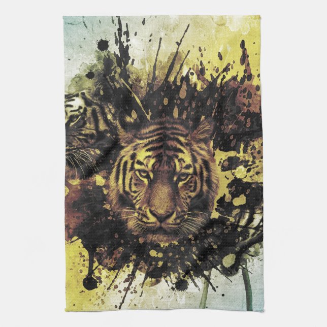 lion face tea towel (Vertical)