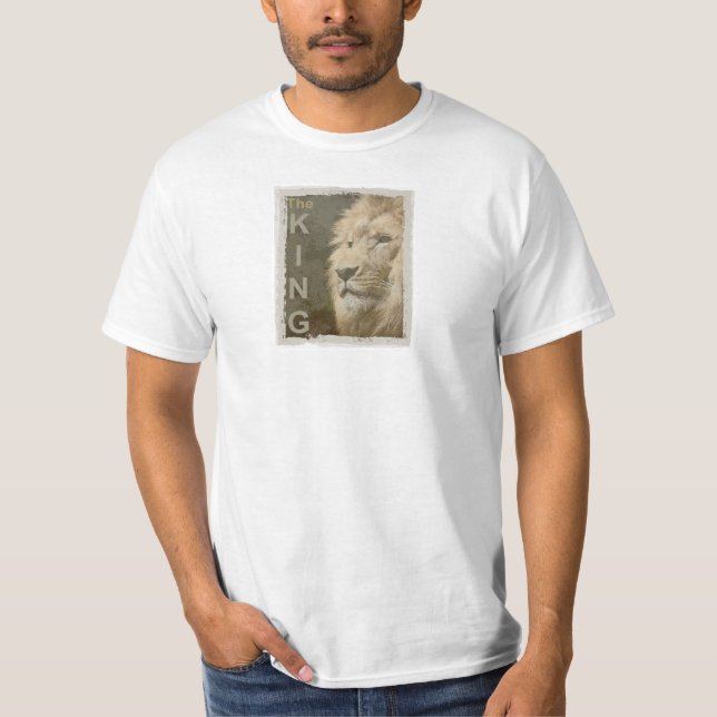 Lion Face Top Template Mens Value Modern Animal (Front)