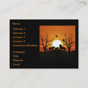Lion family at sunset Africa Business Card
