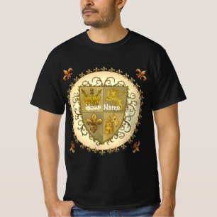 Lion Family Crest Surname T-Shirt