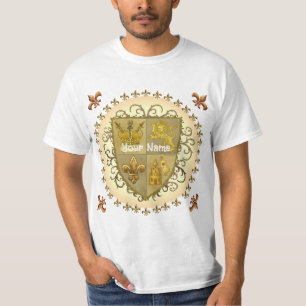 Lion Family Crest Surname T-Shirt