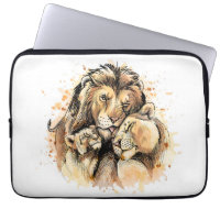 Lion Family Laptop Sleeve