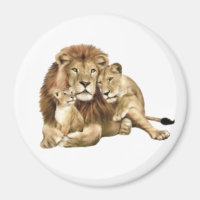 Lion Family  Magnet (Front)