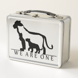 Lion Family Metal Lunch Box