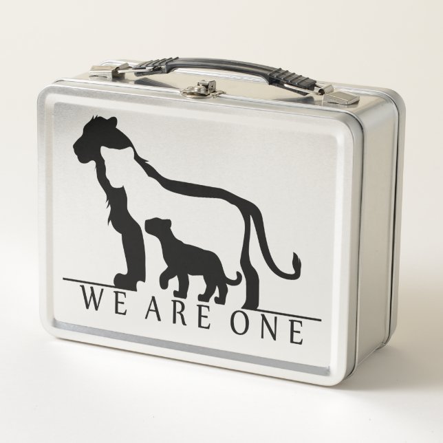 Lion Family Metal Lunch Box (Front)