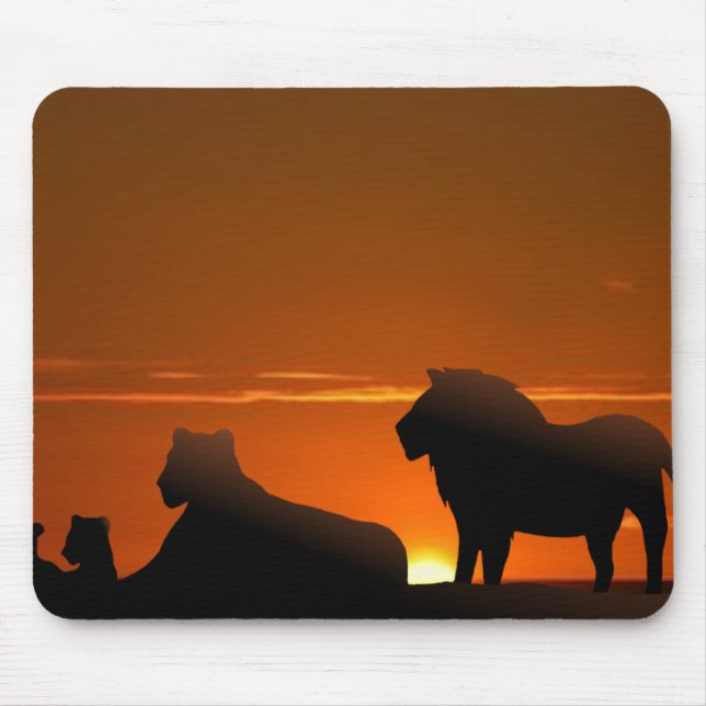 lion family mouse pad (Front)