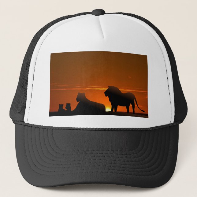 lion family trucker hat (Front)