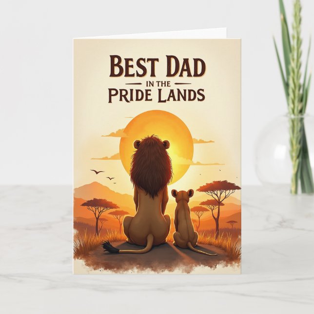 Lion Fathers Day Savanna Card (Front)